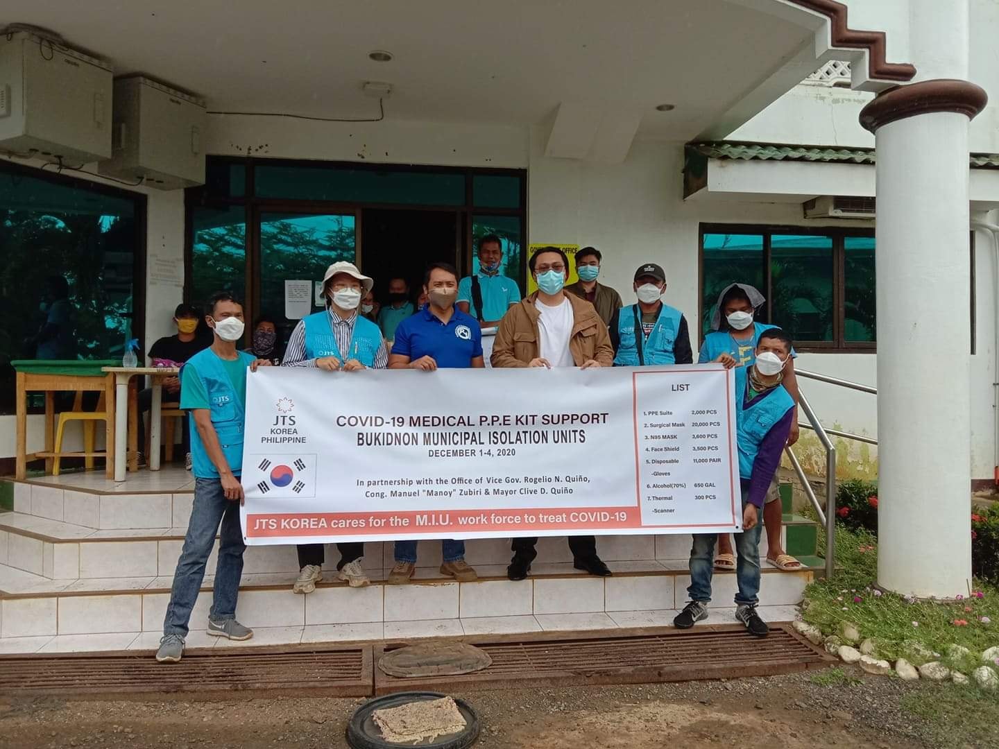 Korean NGO donates PPEs to Baungon isolation units